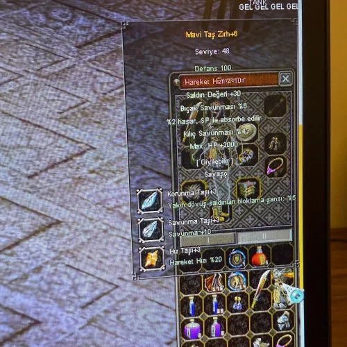  +6 MAVİ TAŞ ZIRHI ELİT EFSUNLU